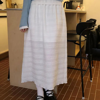 Blurring Lace Long Skirt