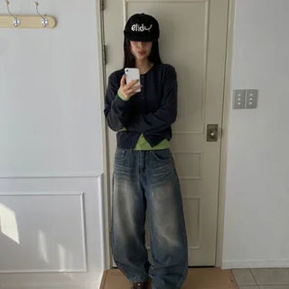 Tig Washed Wide Denim Pants