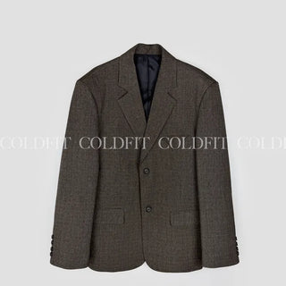 Glen check setup blazer