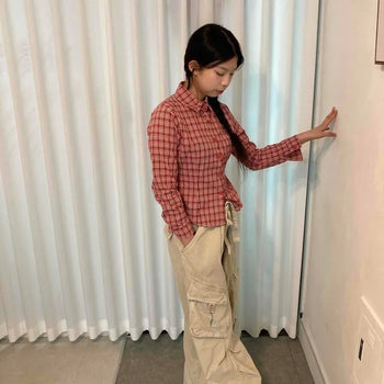 Multi-Flap Pocket Belted Pintuck Cargo Pants
