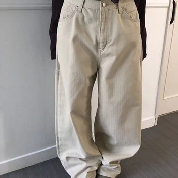 Herringbone Stripe Wide Pants