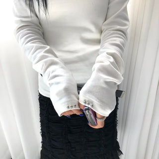 Studded Long Sleeve T-shirt