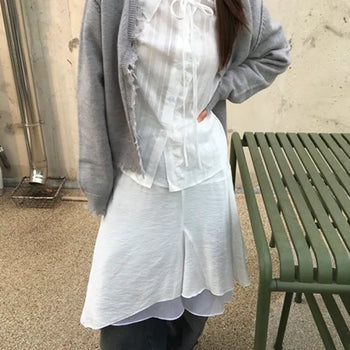 Fore Asymmetrical Chiffon Skirt