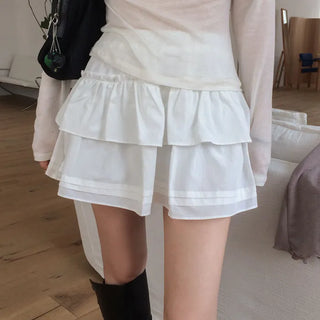 Ollition Elastic Tiered Skirt-Pants [Tencel 68%]