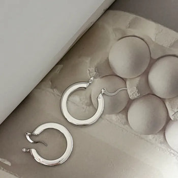 chunky hoop earrings bold hoop earrings