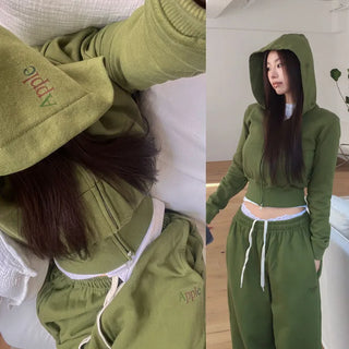 Sen'erb Crop Zip-up Hoodie