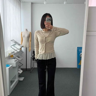 Slim Elastic Bootcut Training Pants