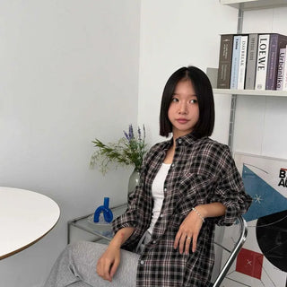 Retro Check Loose Fit Overshirt