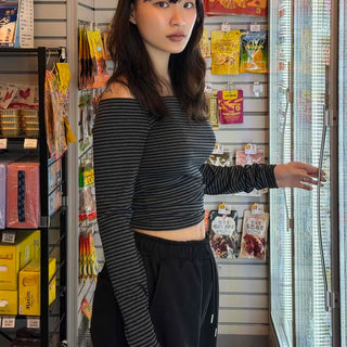 Vintage Striped Slim Long Sleeve T-shirt