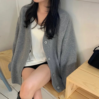 Vanne Wool Oversized Knit Cardigan