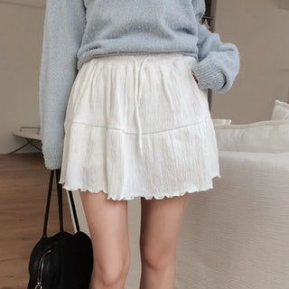Teludo elastic waistband skirt-pants