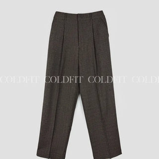 Glen check setup trousers