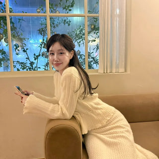 Angora ribbon cardigan