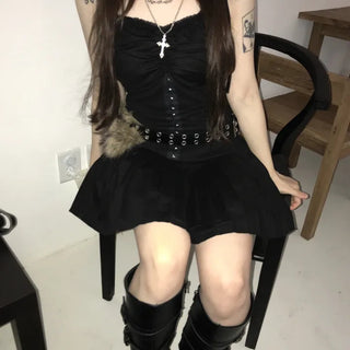 Dollia Romantic Shirred Corset Mini Dress (2 colors)