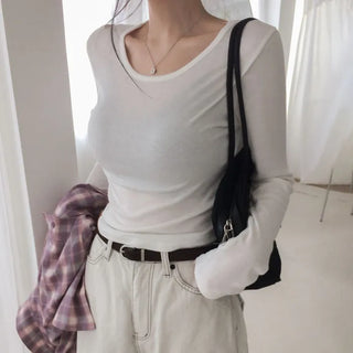 Lyleki U-neck asymmetrical T-shirt