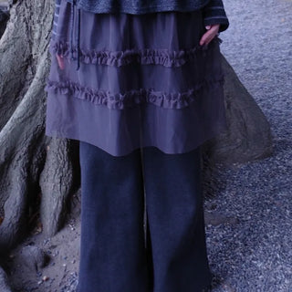 Frill tulle layered skirt pants