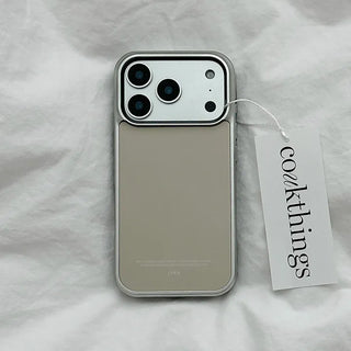 Sand Beige Non-Discoloring MagSafe Glass Shockproof Silver Bumper Case for iPhone 17 Mini Pro Fold Flip 7 Galaxy S26