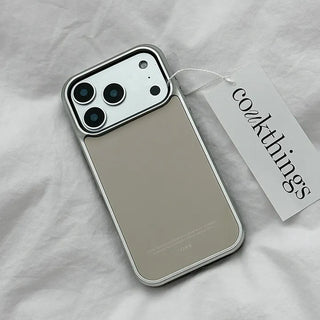 Sand Beige Non-Discoloring MagSafe Glass Shockproof Silver Bumper Case for iPhone 17 Mini Pro Fold Flip 7 Galaxy S26