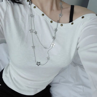 Star Layered Long Necklace