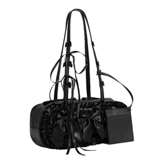 Sharkey Shirred Ribbon Shoulder Bag