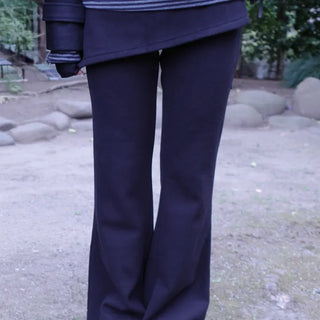 Brushed Asymmetrical Skirt Pants