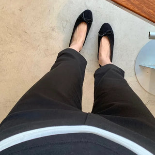 Richard Spandex Slit Crooked Capri Pants