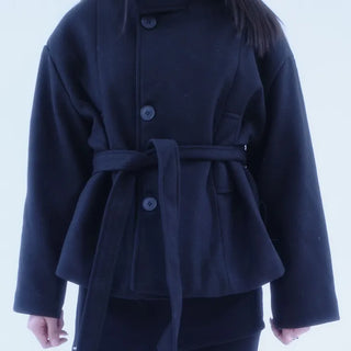 Uniqlo high-neck wool short coat