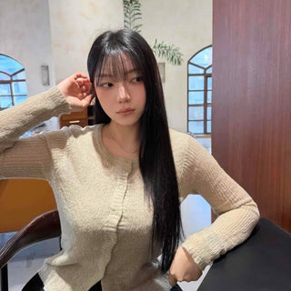 Vintage Texture Knit Cardigan Set