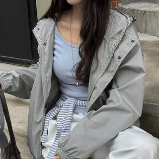 Descent Hooded High-Neck Windbreaker