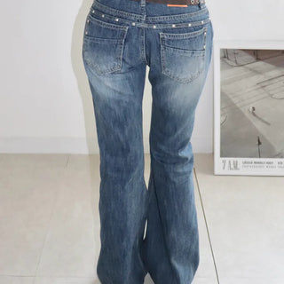 BACK Studded Low Bootcut Pants