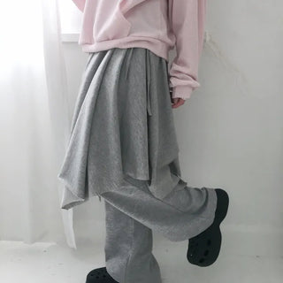 Naka layered shirred skirt