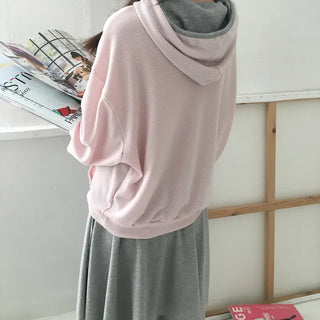 Waffle color block hoodie