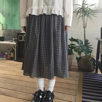 Yoru check skirt