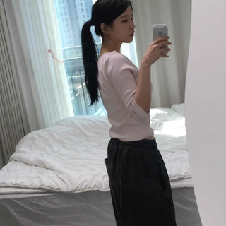 Soft String Banding Wide Long Pants