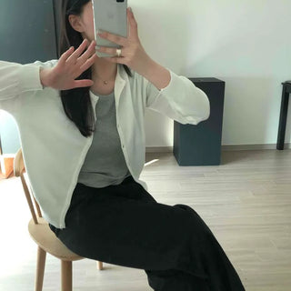 Soft Loose Fit Button Short Cardigan