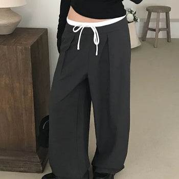 Flowy Pintuck Slacks Pants