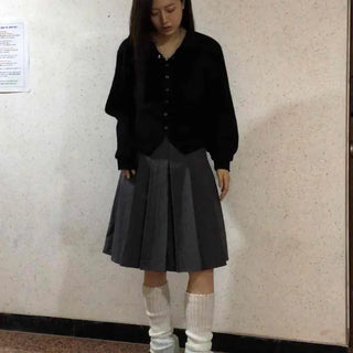 Simple Modern Pleated Midi Skirt