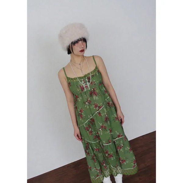Koike Rose Lace Bustier Dress