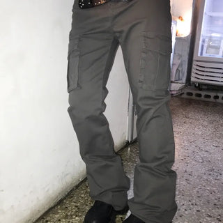 Noise Chic Hip Girl Low Cargo Bootcut Pants
