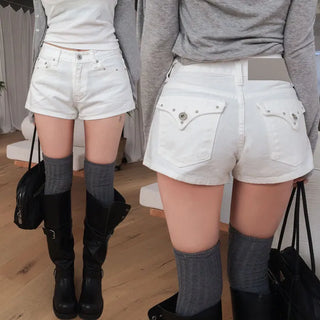 Zeldika studded cotton shorts