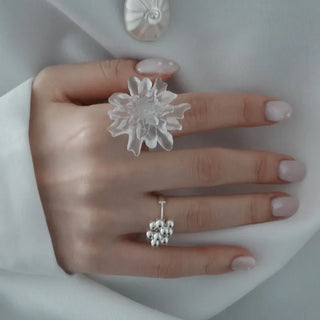 White Flower Ring