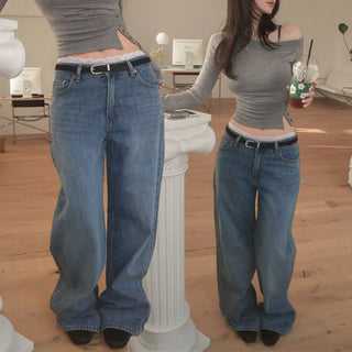 Le Dos denim wide pants