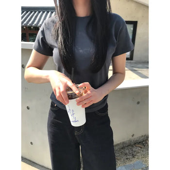 Basic Spandex Short Sleeve T-shirt (5 colors)