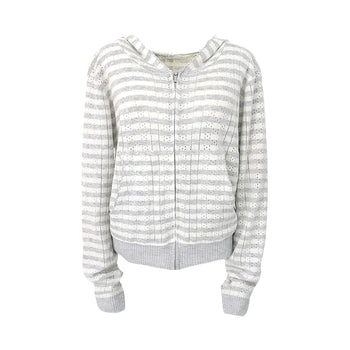 knit zip-up hoodie