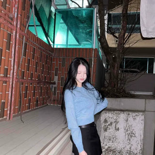 Stretchy Slim Fit Polo Button Crop Cardigan
