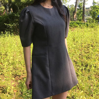 Riri Tuck Puff Sleeve Dress