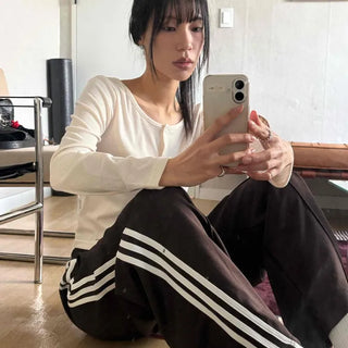 Wide Side Triple Line Training Pants