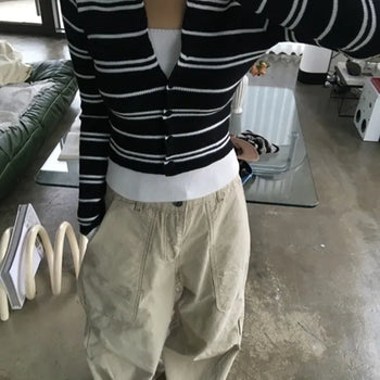 If Striped Cardigan