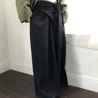 wrap maxi skirt