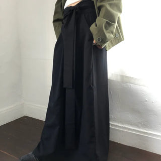 wrap maxi skirt